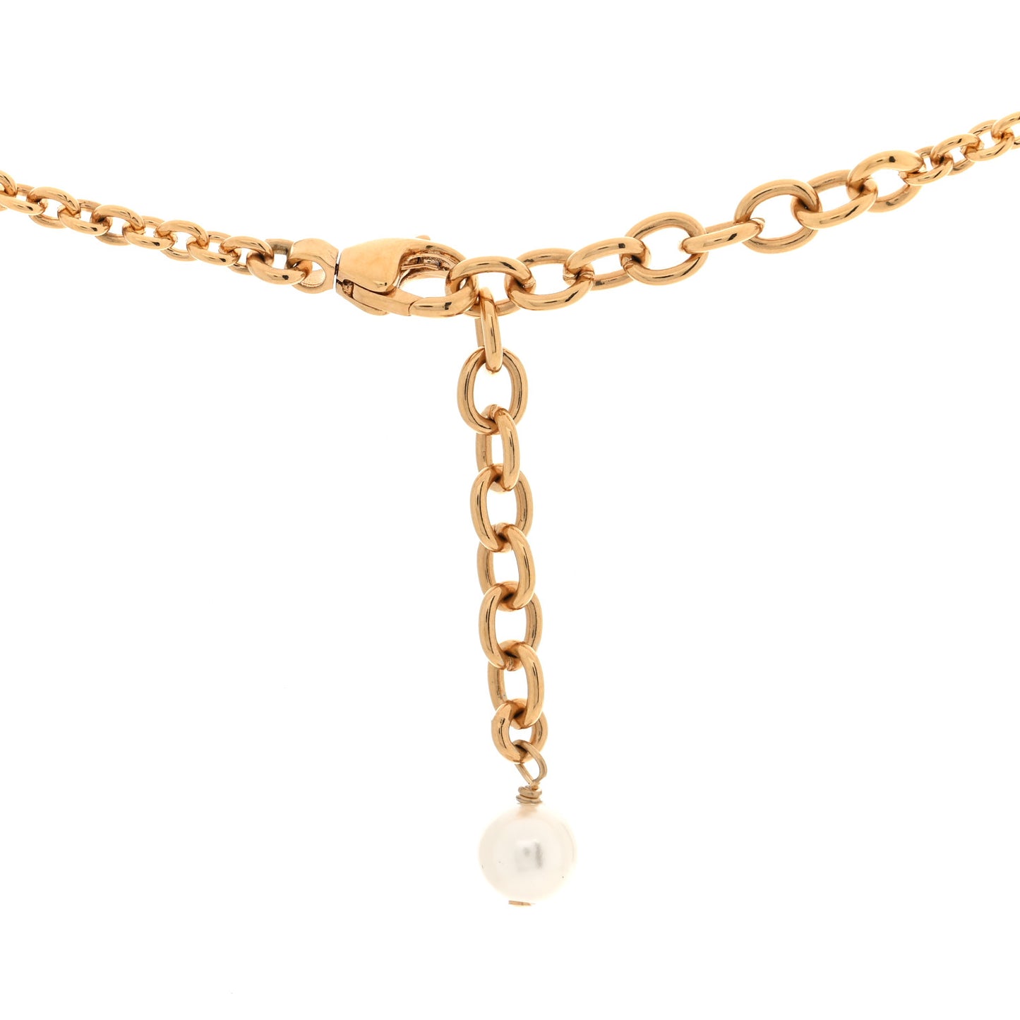 Metal Enamel Blondie Pendant Necklace Gold Black