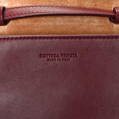Bottega Veneta Lambskin Maxi Intrecciato Mini Cassette Crossbody Bag Bordeaux 6 of 9