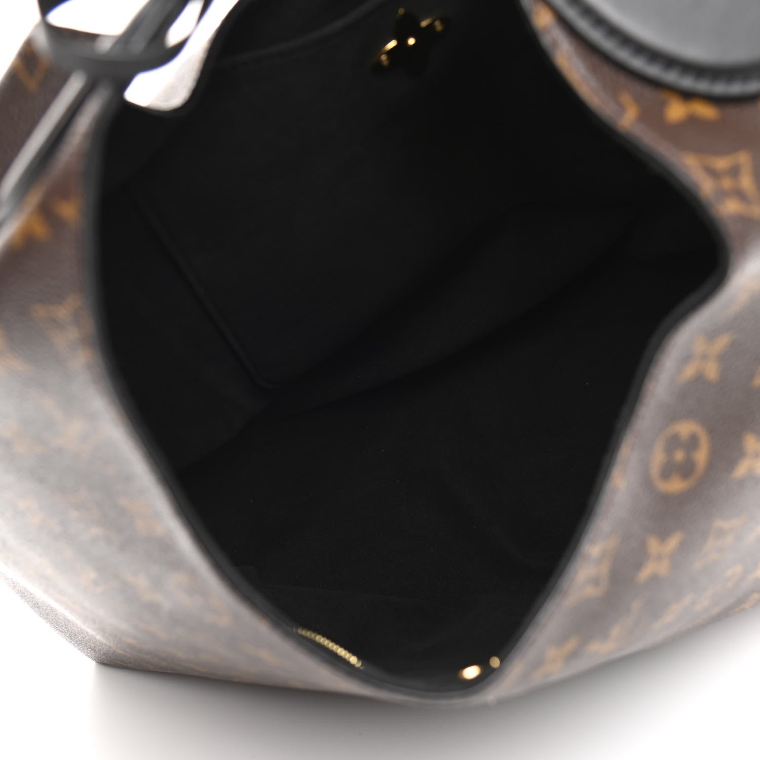 Louis Vuitton Monogram Flower Hobo Black 5 of 10