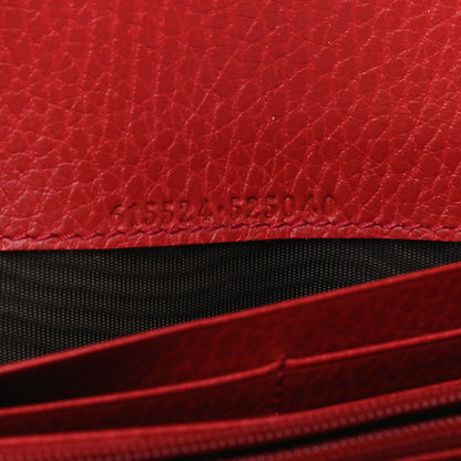 Gucci Calfskin Icon Continental Wallet Red 6 of 6