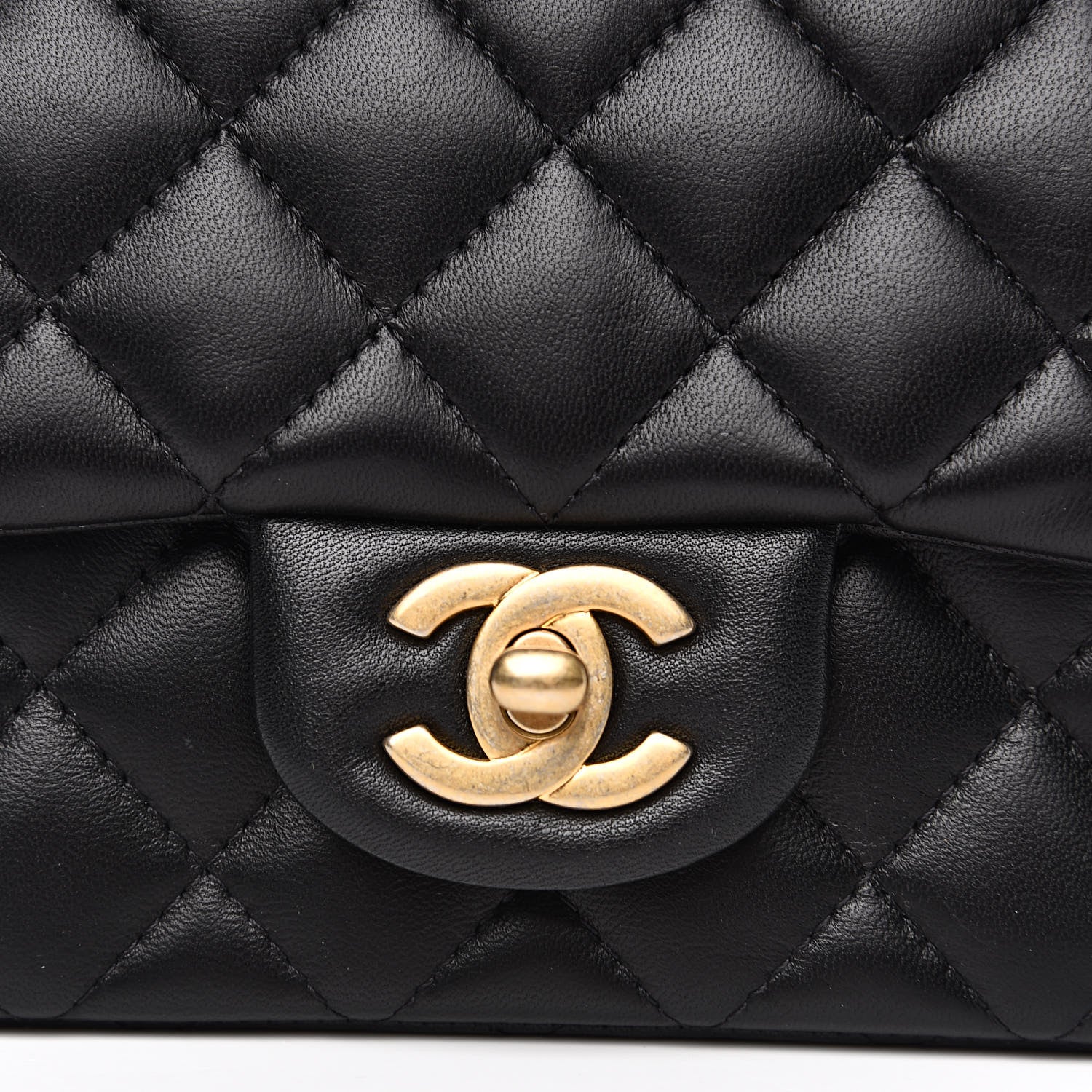 Chanel Lambskin Quilted Mini Square Flap Black 8 of 12