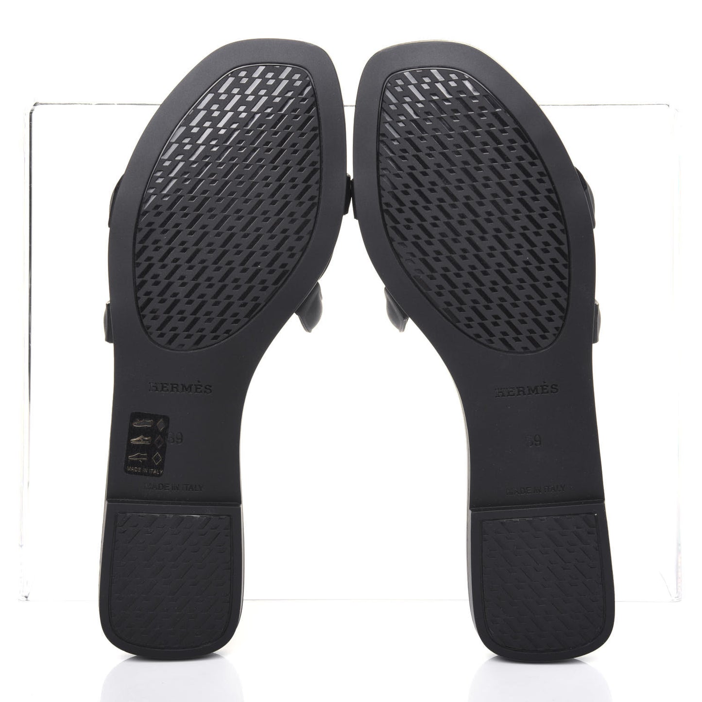 Rubber Aloha Sandals 39 Black