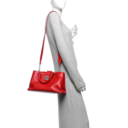 Bottega Veneta Nappa Intrecciato Small Roma Tote Red 2 of 11