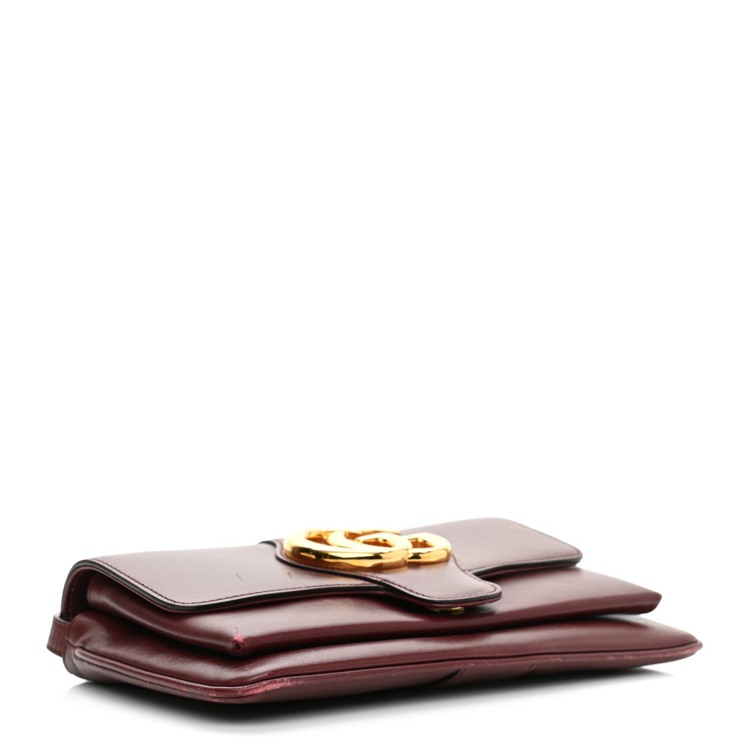 Gucci Vitello Palmellato Lux Small Arli Flap Shoulder Bag Vintage Bordeaux 4 of 12