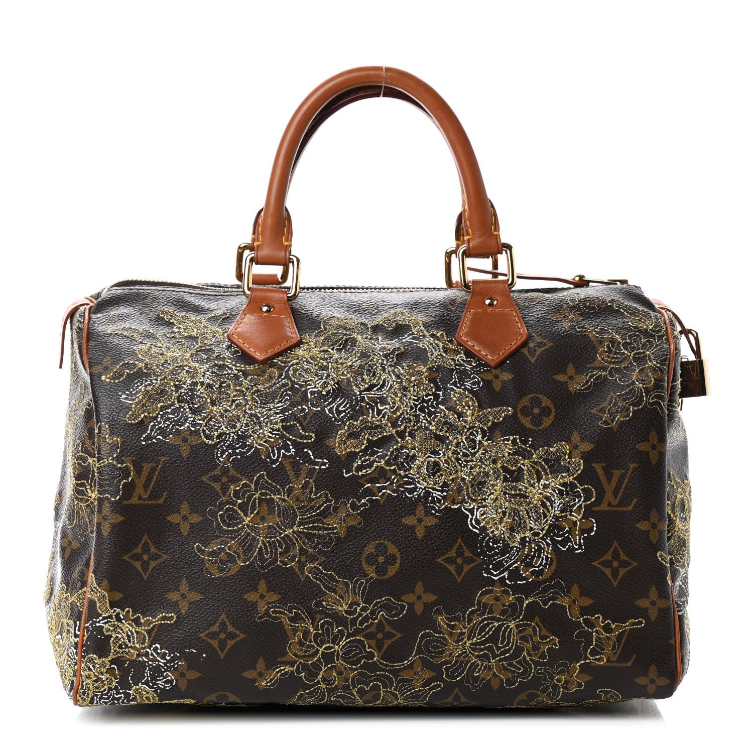 Louis Vuitton Monogram Dentelle Speedy 30 Gold 1 of 7