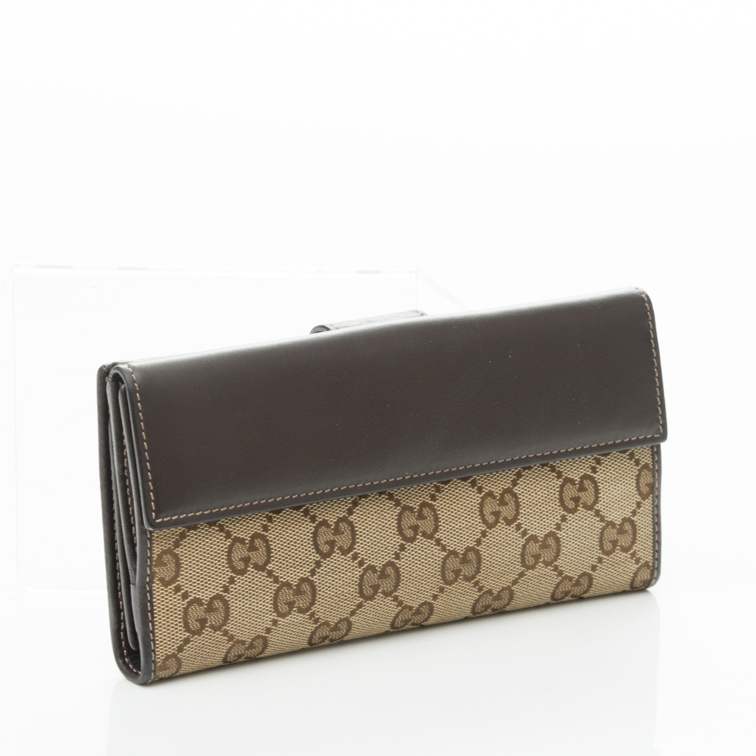 Gucci Monogram Heart Continental Wallet Dark Brown 3 of 7