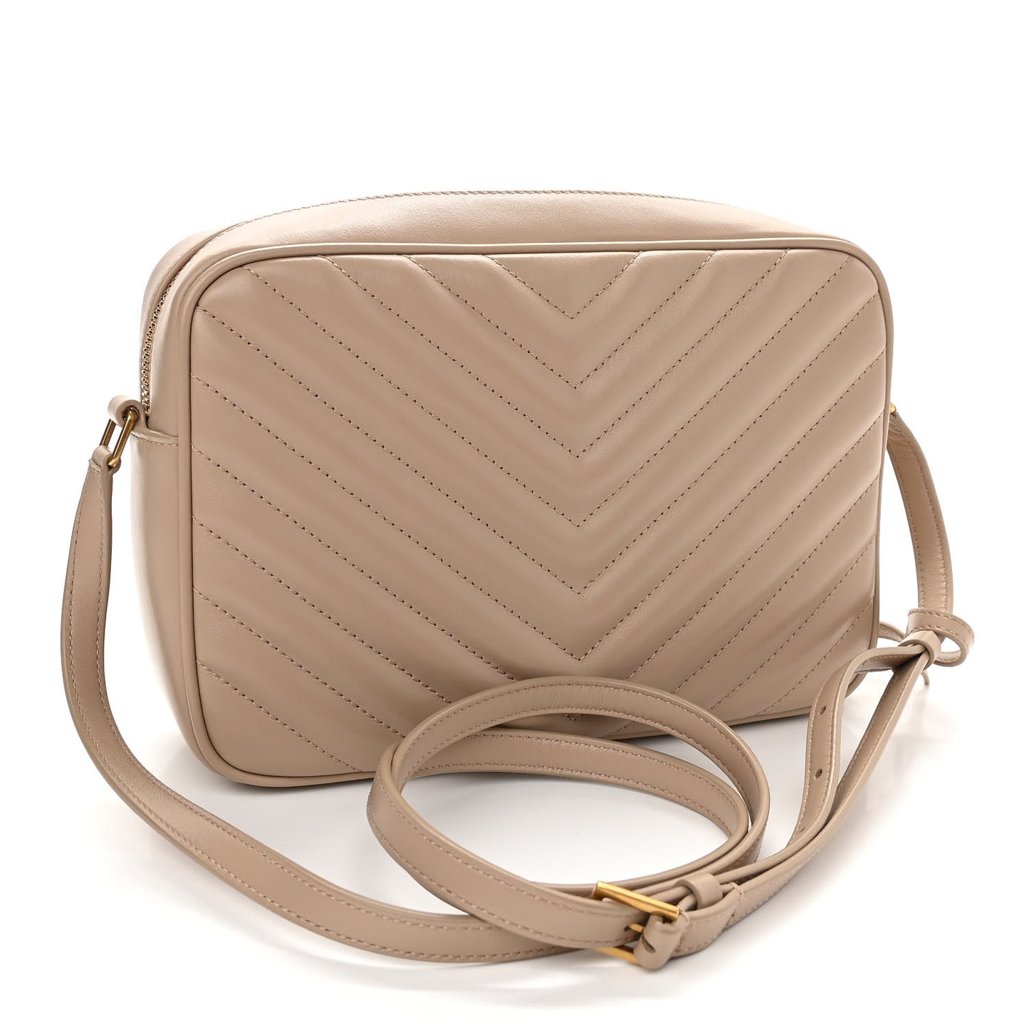 Calfskin Matelasse Monogram Lou Camera Bag Dark Beige
