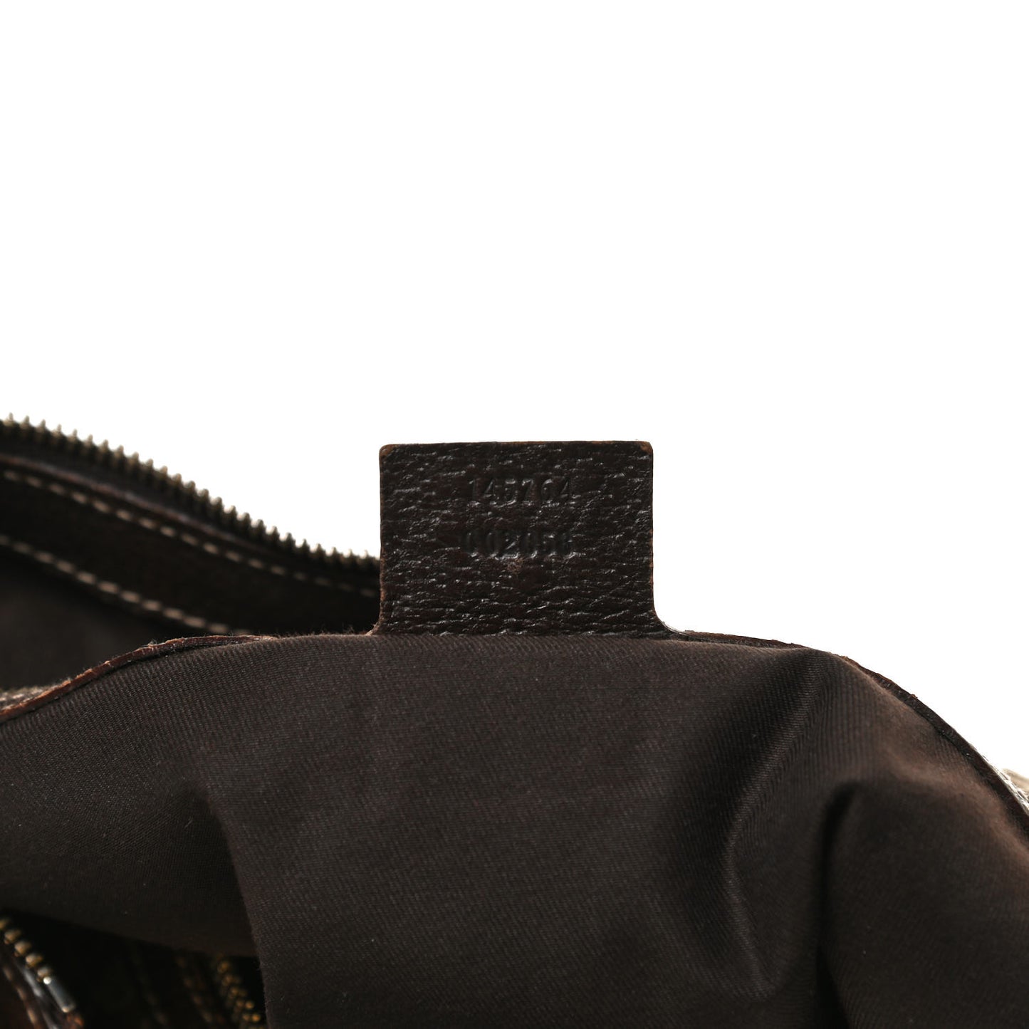 Canvas Horsebit Glam Hobo Dark Brown