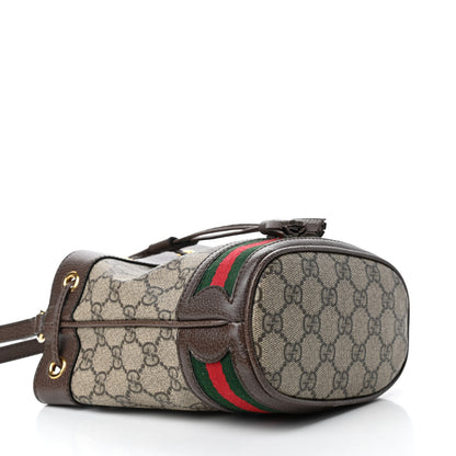 Gucci GG Supreme Monogram Web Mini Ophidia Bucket Bag Brown 3 of 4