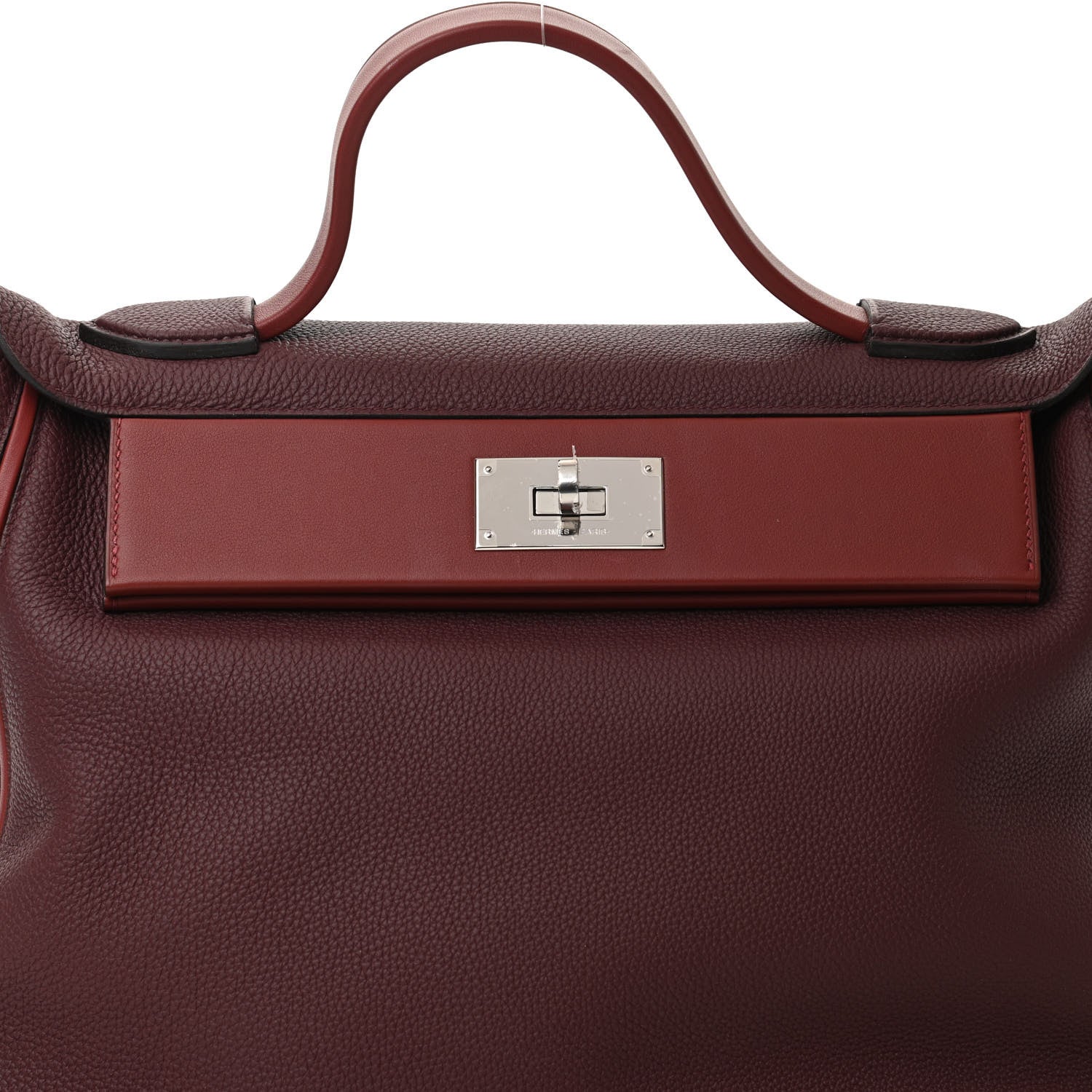 Hermes Togo Swift 24/24 35 Bordeaux Rouge H 8 of 13