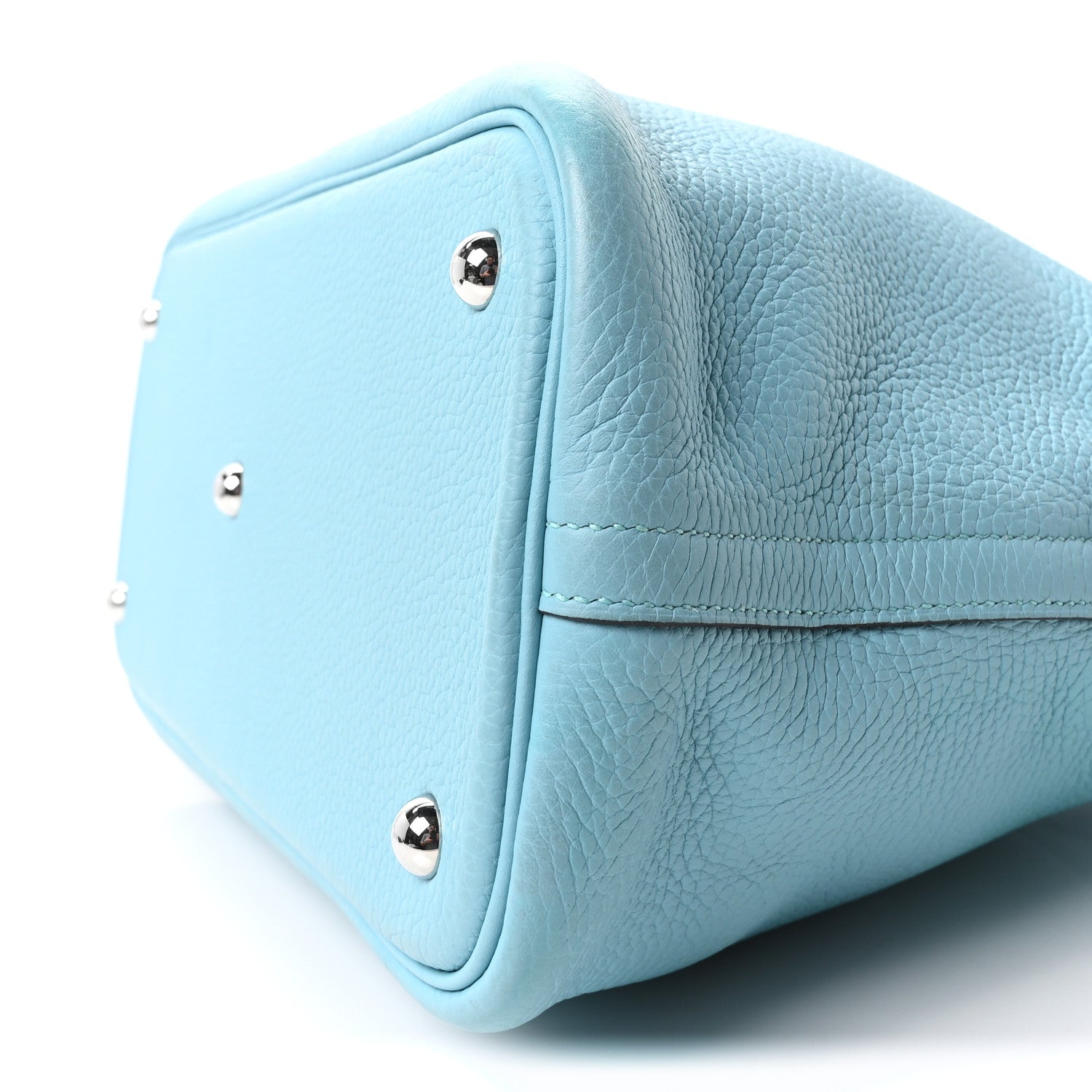 Hermes Taurillon Clemence Bolide 35  Bleu Atoll 10 of 10
