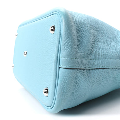 Hermes Taurillon Clemence Bolide 35  Bleu Atoll 10 of 10
