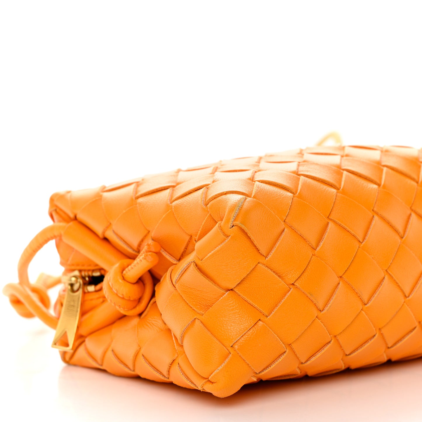 Nappa Intrecciato Small Loop Camera Bag Tangerine