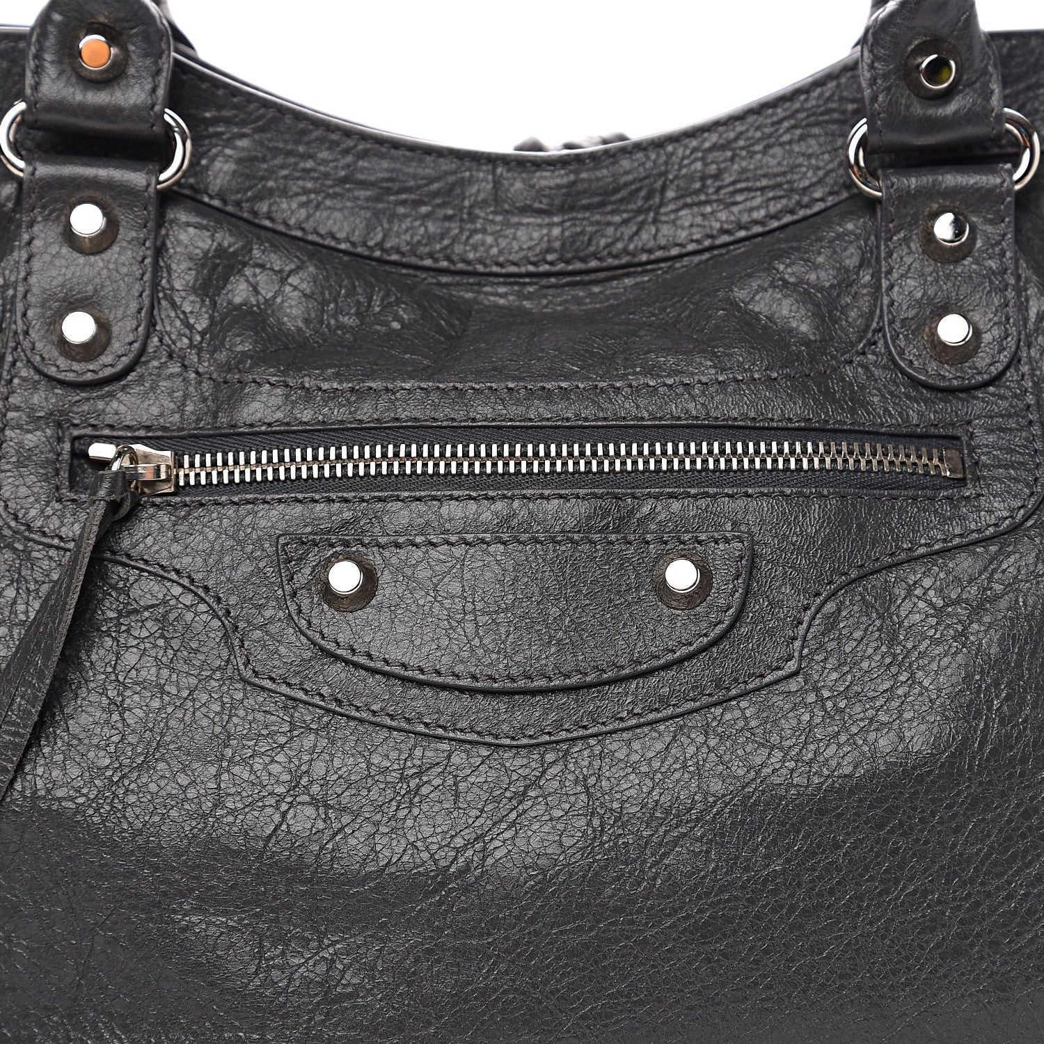 Balenciaga Agneau Classic Silver Hardware City Gris Fossile Anthracite 7 of 10