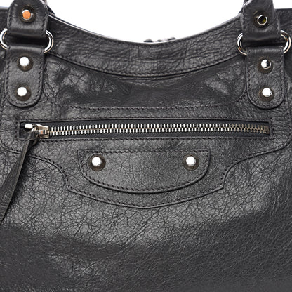 Balenciaga Agneau Classic Silver Hardware City Gris Fossile Anthracite 7 of 10