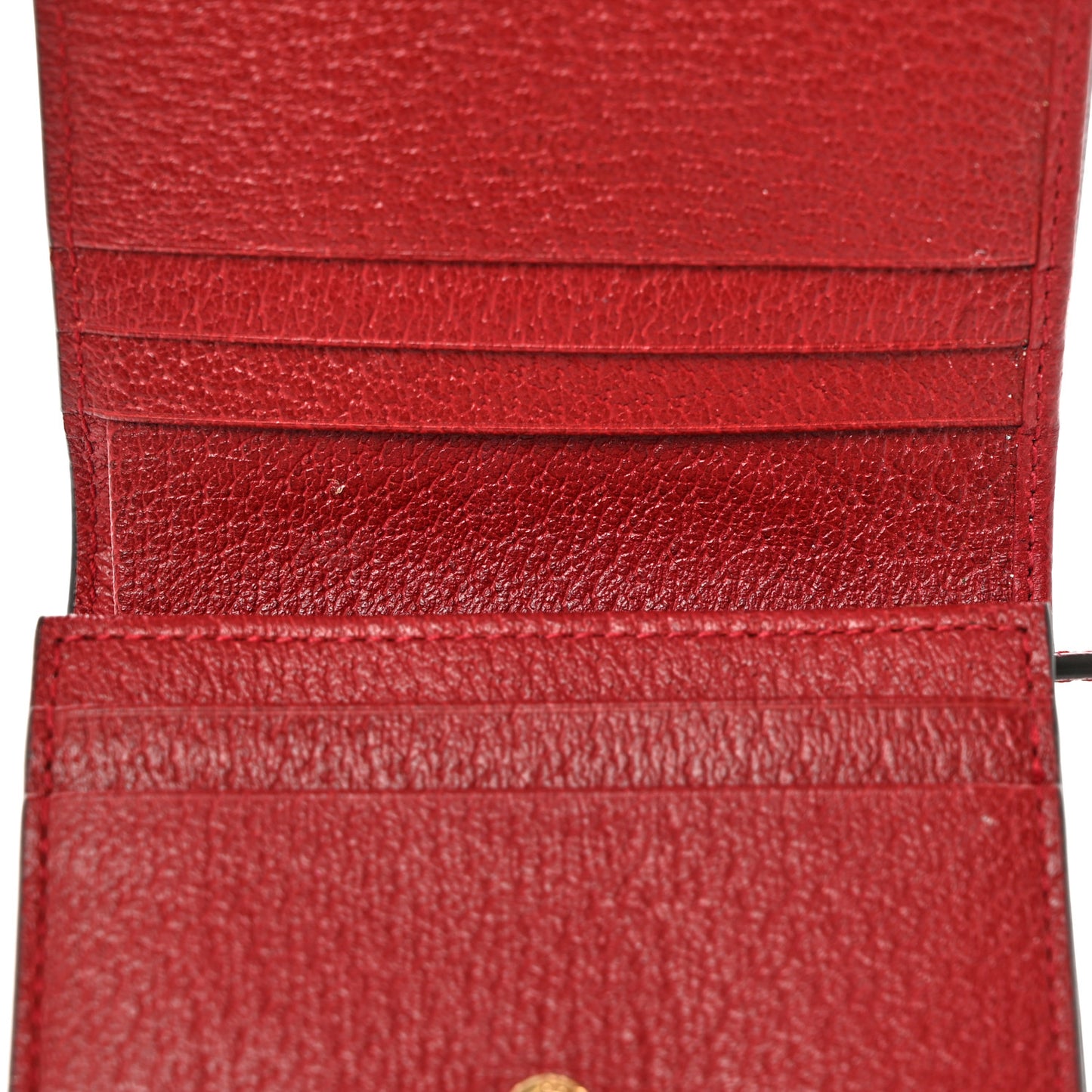 GG Supreme Monogram Flora Web Ophidia Card Case Red