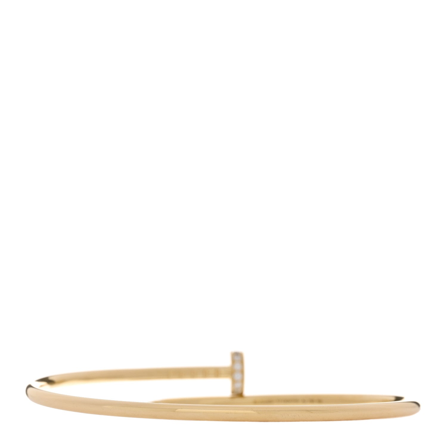Cartier 18K Yellow Gold Diamond Small Juste Un Clou Bracelet 17 2 of 5