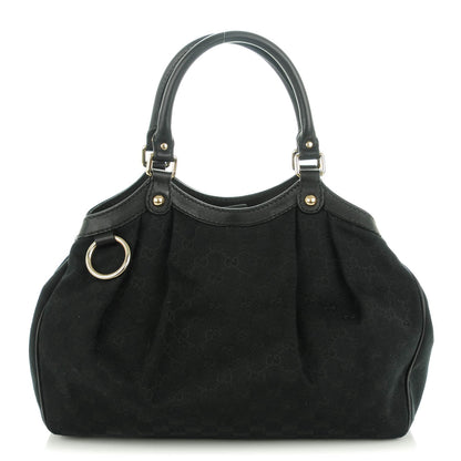 Gucci Monogram Medium Sukey Tote Black 1 of 7