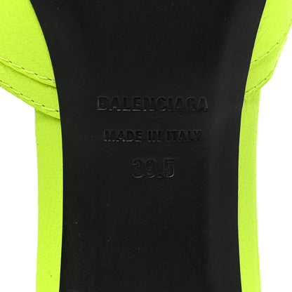 Balenciaga Agneau Arena Cagole 50mm Slide Sandals 39.5 Fluo Yellow 6 of 8
