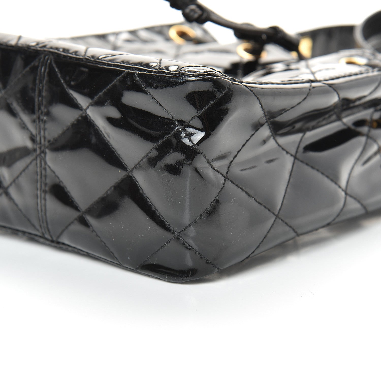 Chanel Patent Mini Drawstring Shoulder Bag Black 9 of 13