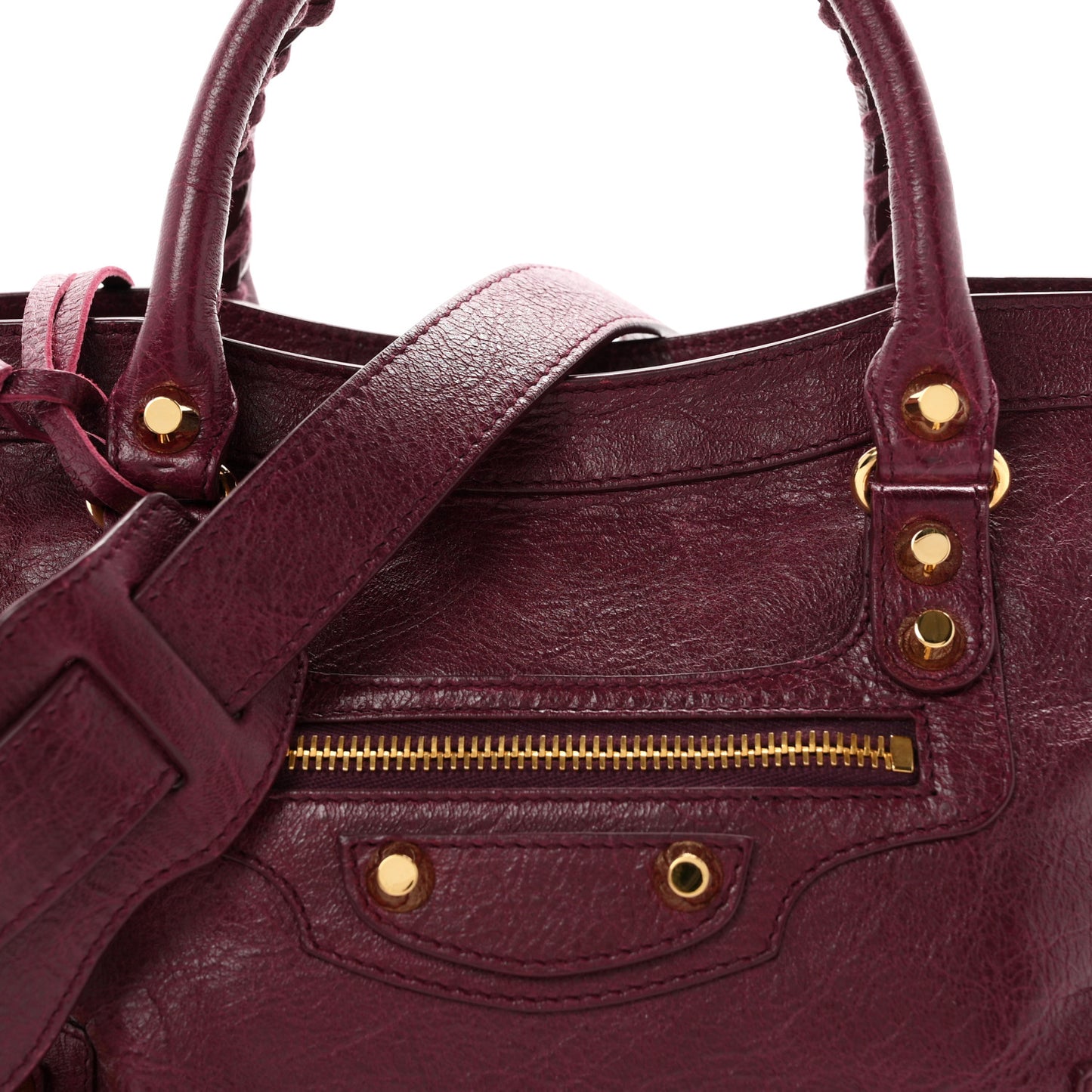 Agneau Classic Gold Hardware S City Violet Prune