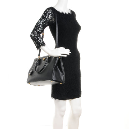 Prada Saffiano Lux Medium Double Zip Tote Nero Black 2 of 11