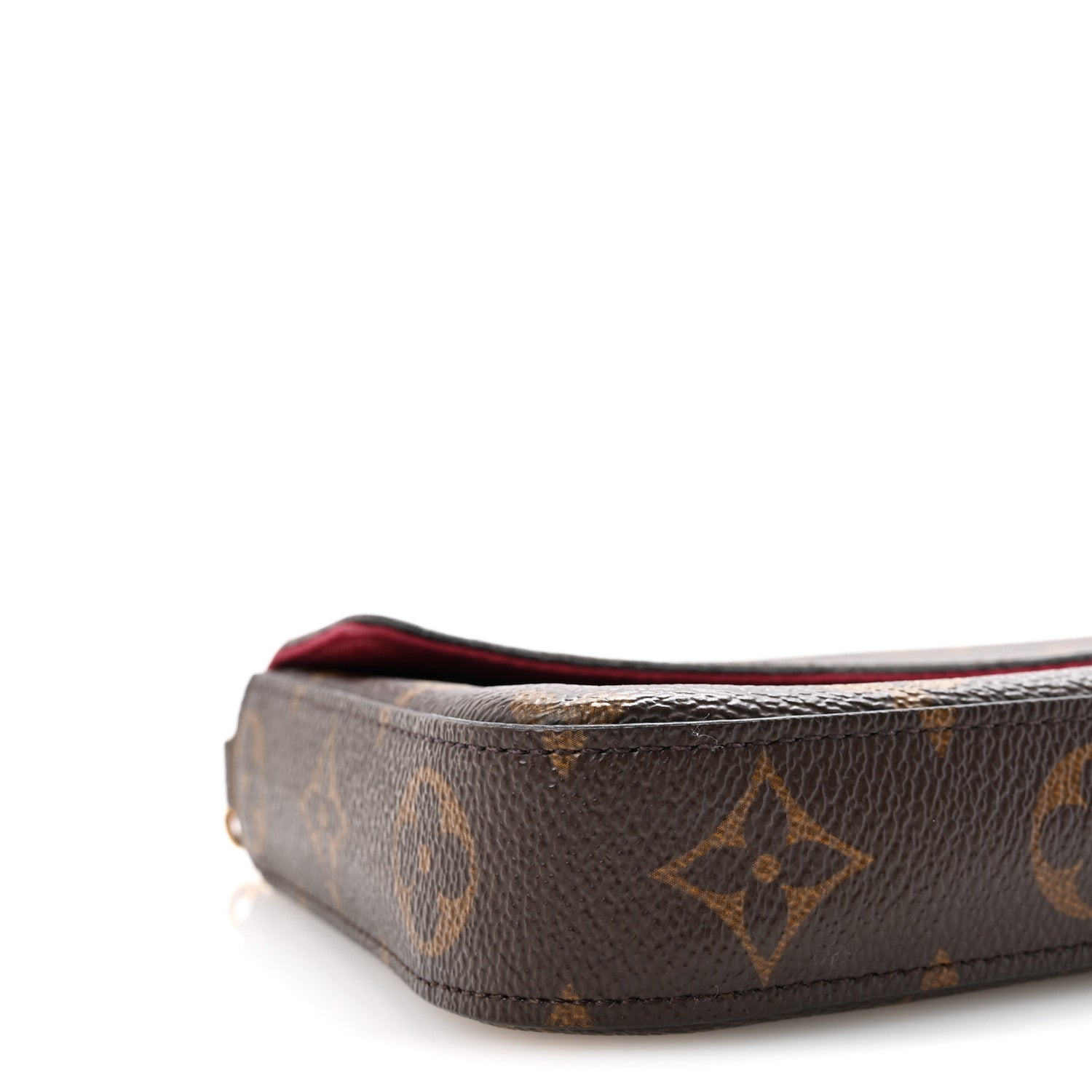 Louis Vuitton Monogram Pochette Felicie Chain Wallet Fuchsia 9 of 11