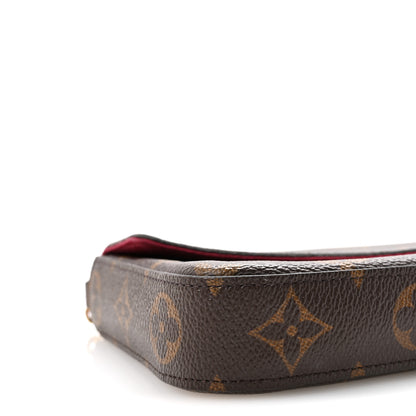 Louis Vuitton Monogram Pochette Felicie Chain Wallet Fuchsia 9 of 11