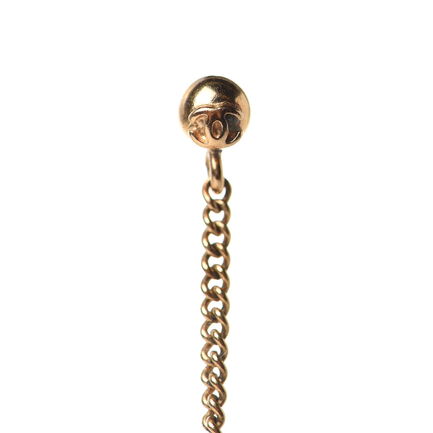 CC Drop Earrings Matte Gold