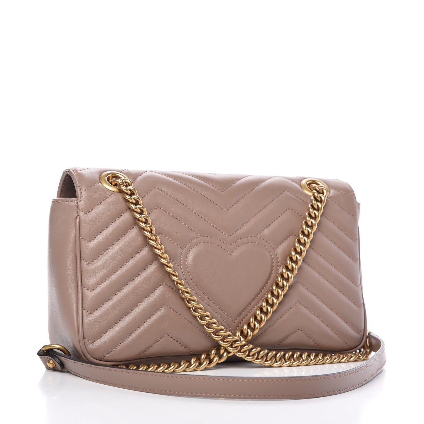 Calfskin Matelasse Small GG Marmont Shoulder Bag Porcelain Rose