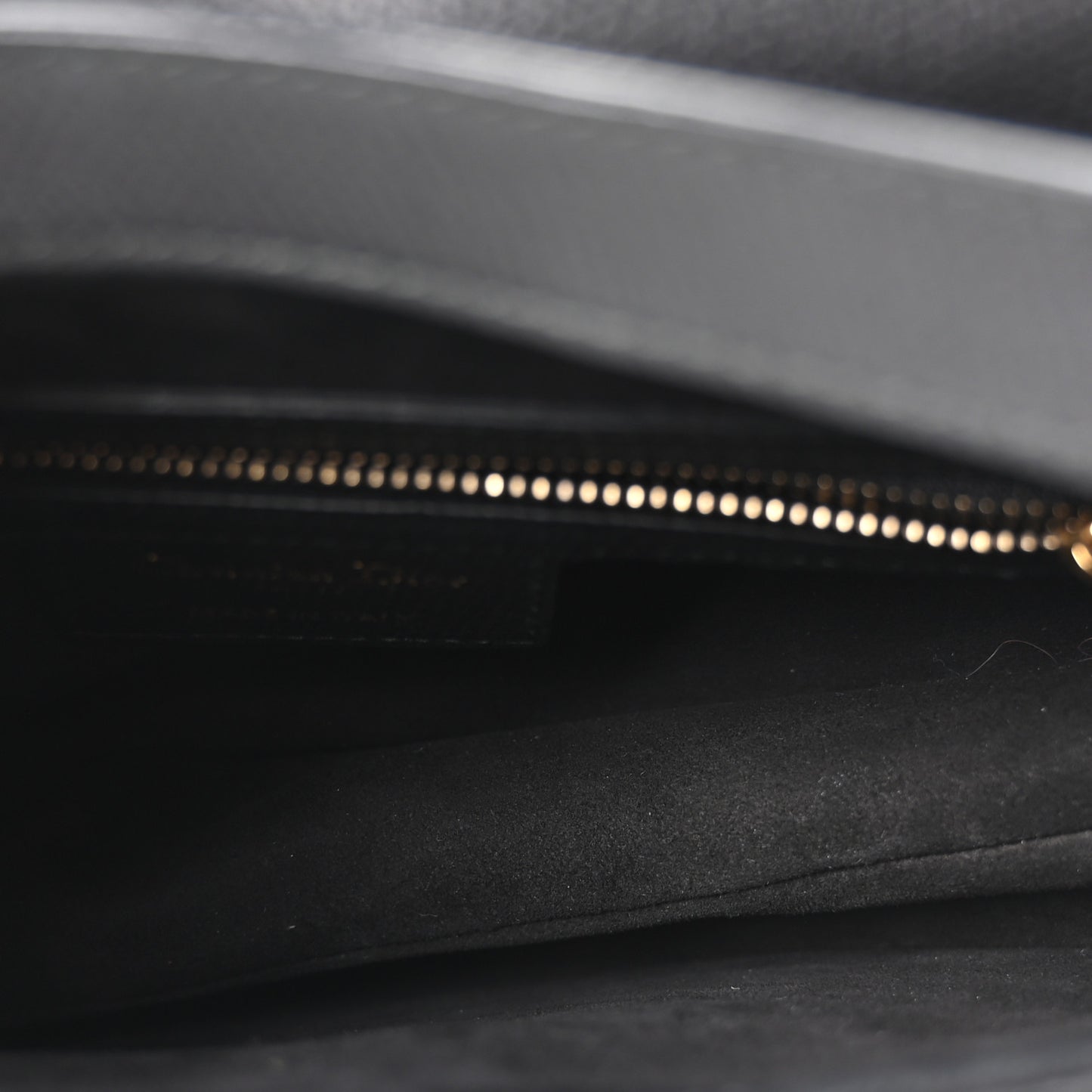 Grained Calfskin Saddle Bag Black