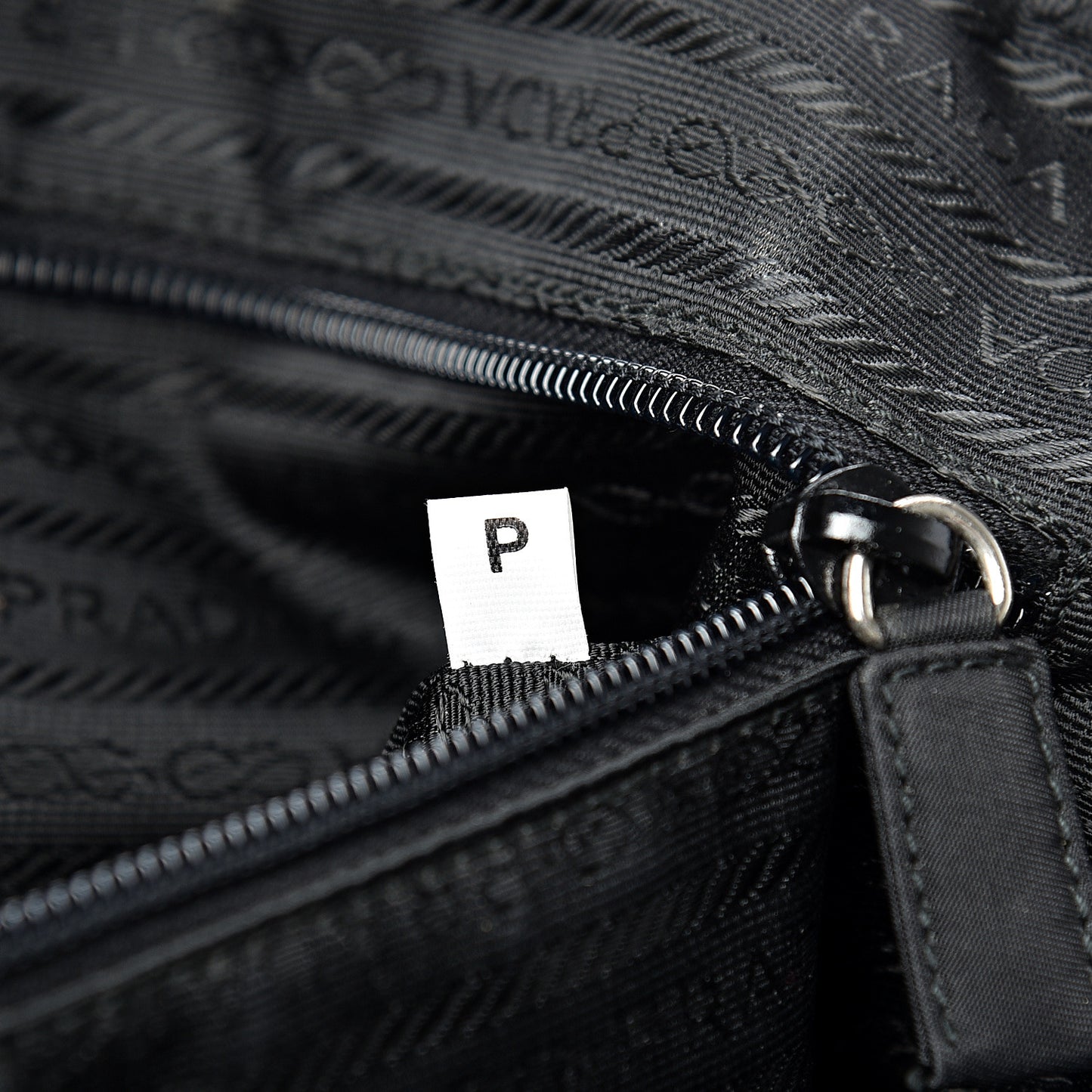 Tessuto Nylon Top Handle Bag Black