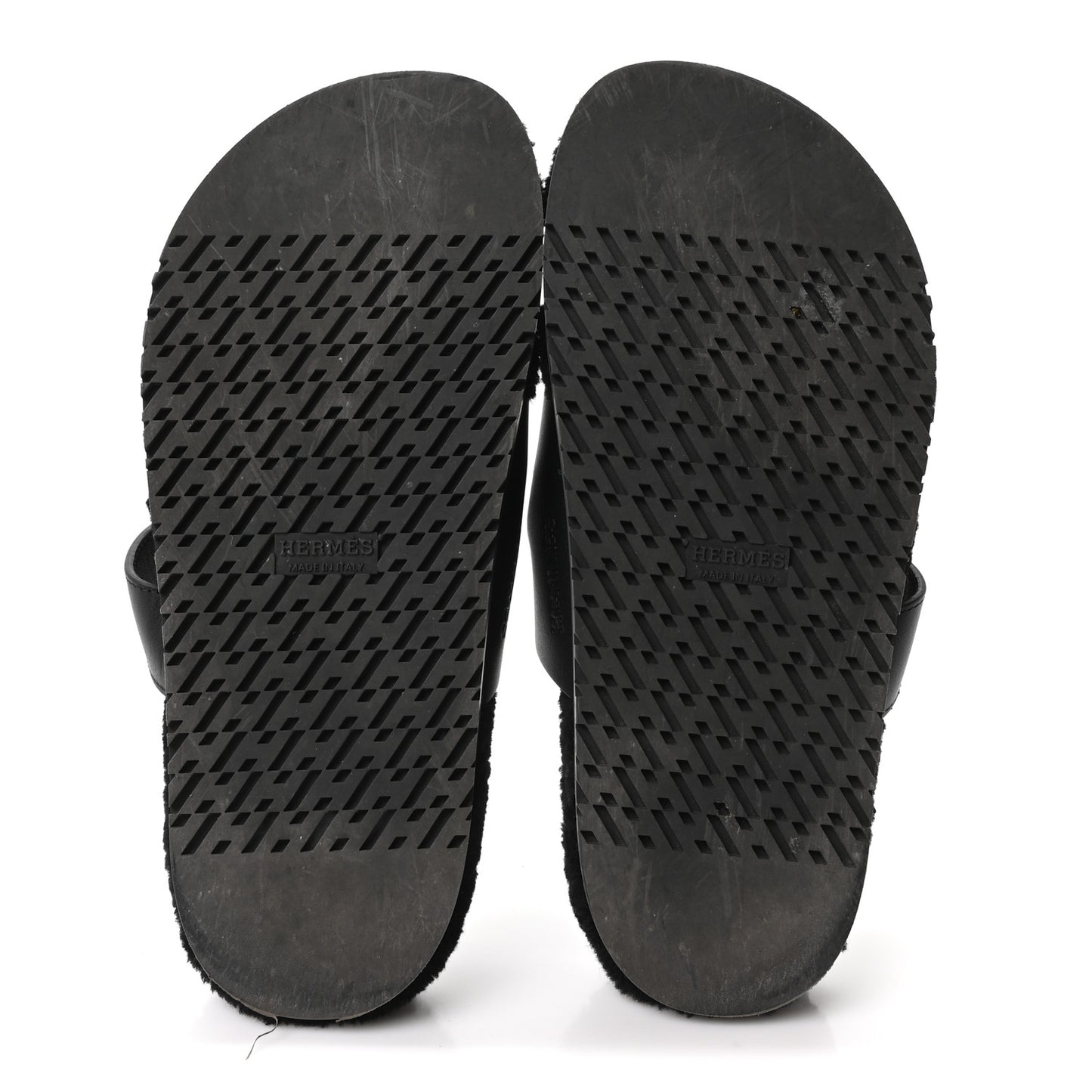 Calfskin Woolskin Womens Chypre Sandals 39 Black