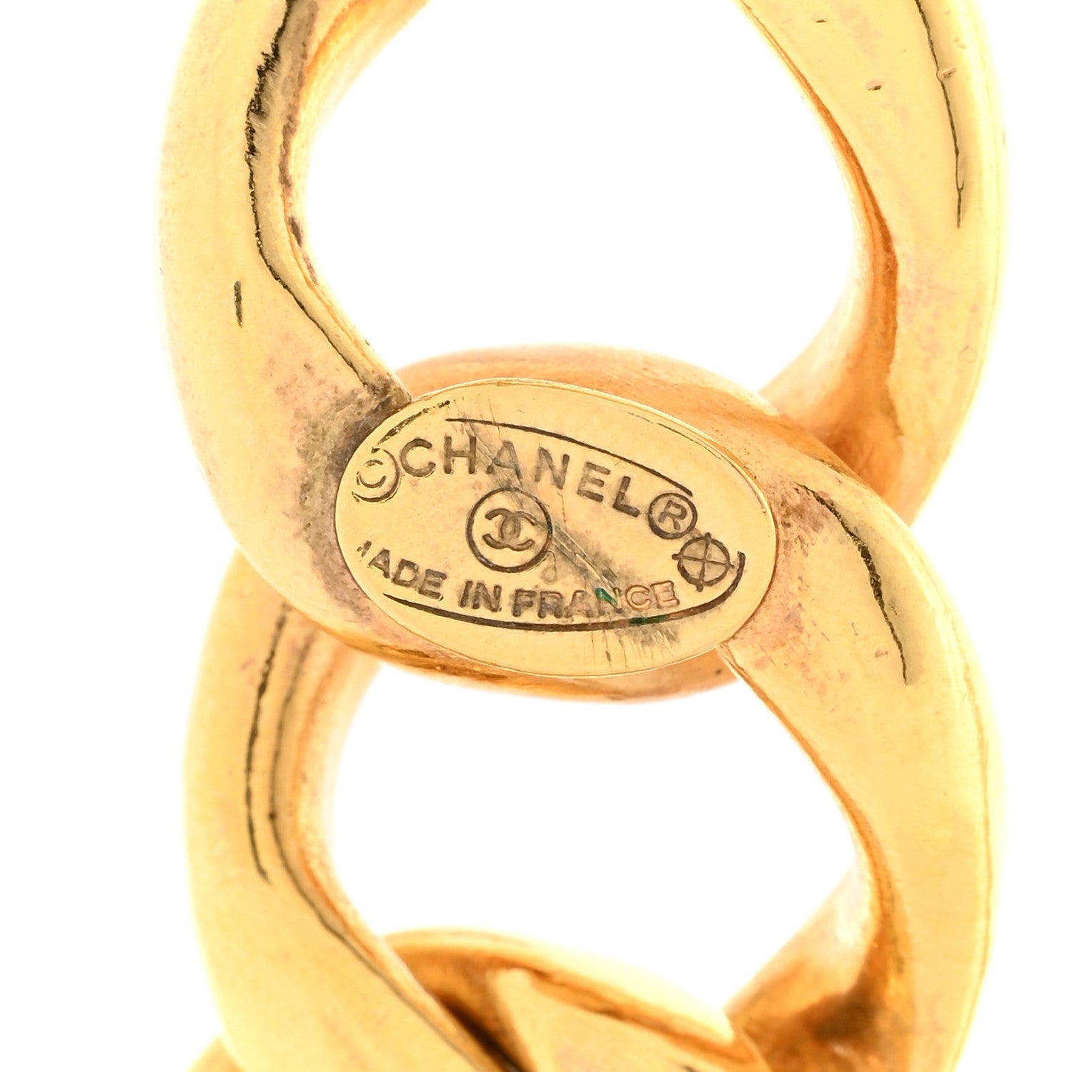 Chanel Metal Chain Link Necklace Gold 5 of 6