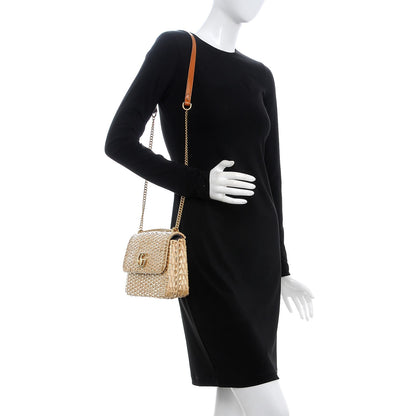 Gucci Wicker Small Shoulder Bag Natural 2 of 9