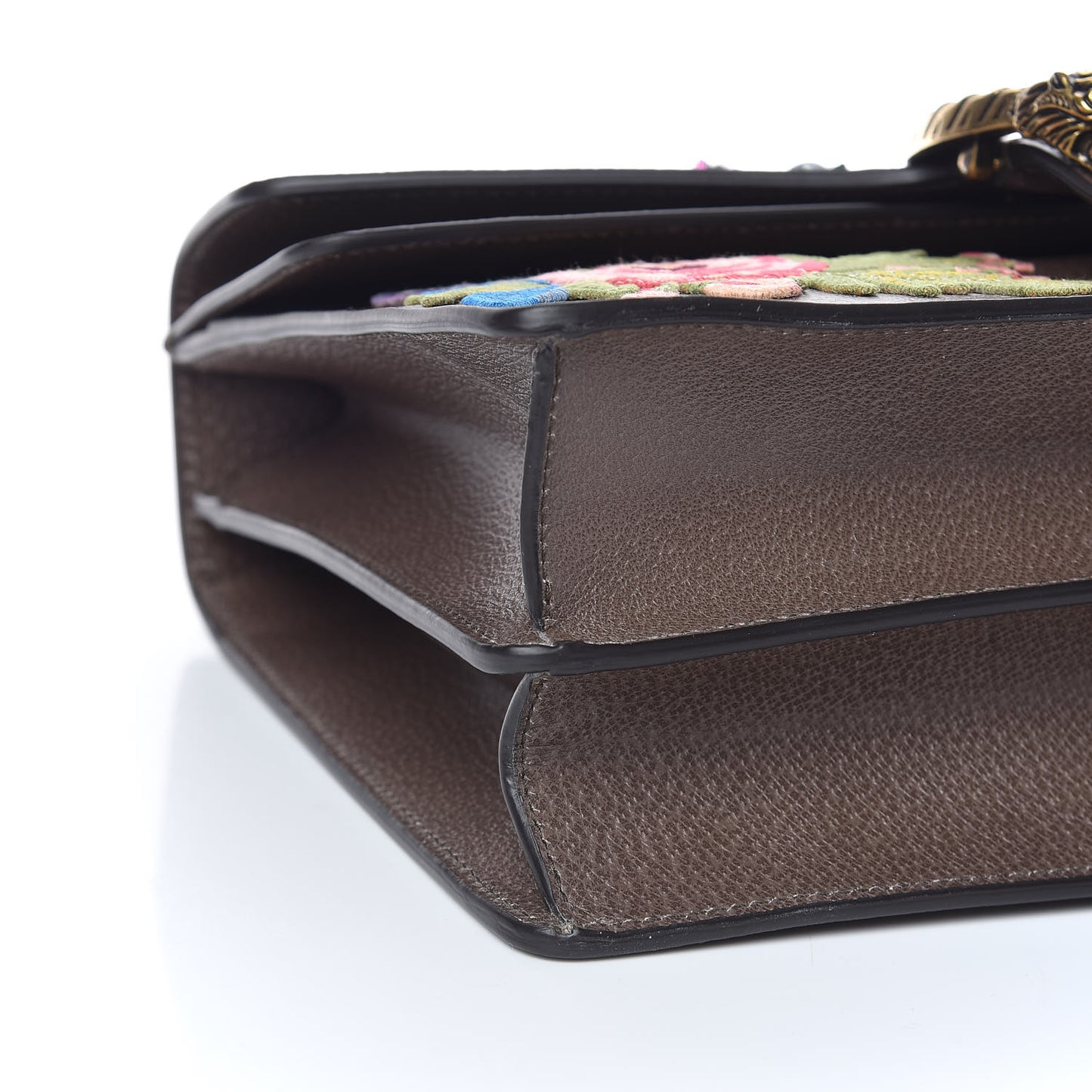 Calfskin Web Owl Embroidered Medium Dionysus Shoulder Bag New Acero Multicolor