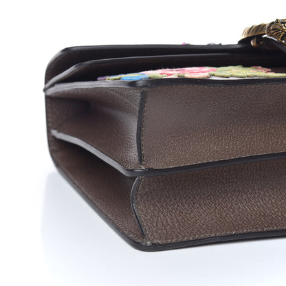 Gucci Calfskin Web Owl Embroidered Medium Dionysus Shoulder Bag New Acero Multicolor 8 of 9
