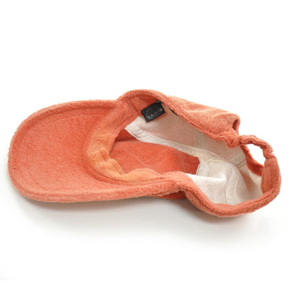 Chanel Terry Cotton Huge CC Logo Hat Cap M Orange 12P 5 of 7