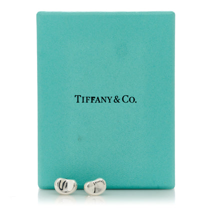 Tiffany Sterling Silver 11mm Elsa Peretti Bean Earrings 4 of 4