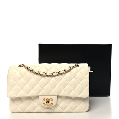 Chanel Lambskin Quilted Medium Double Flap White 13 of 13