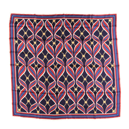 Gucci Silk Twill Flying Rib Square Scarf Midnight Blue 1 of 3