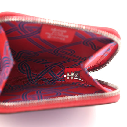 Hermes Swift Noeuds Marins Print Silk'in Compact Wallet Rouge De Coeur Bleu Frida 5 of 8