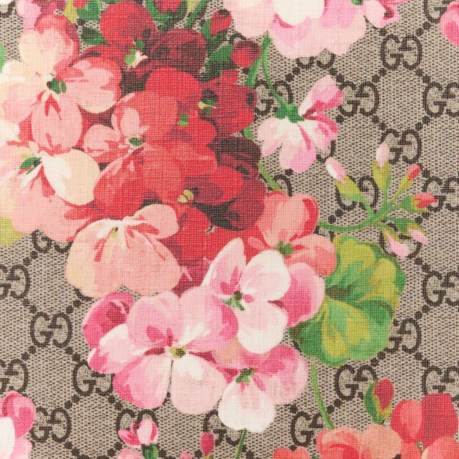 Gucci GG Supreme Monogram Blooms Large Cosmetic Case Beige Multicolor Dry Rose 9 of 14