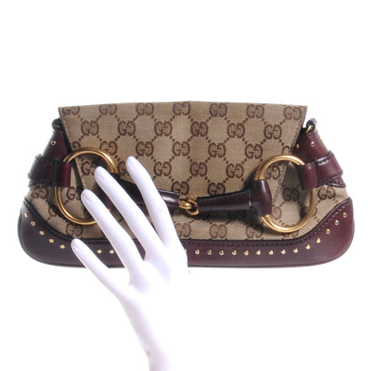Gucci Monogram GG Studded Small Horsebit Clutch 2 of 7