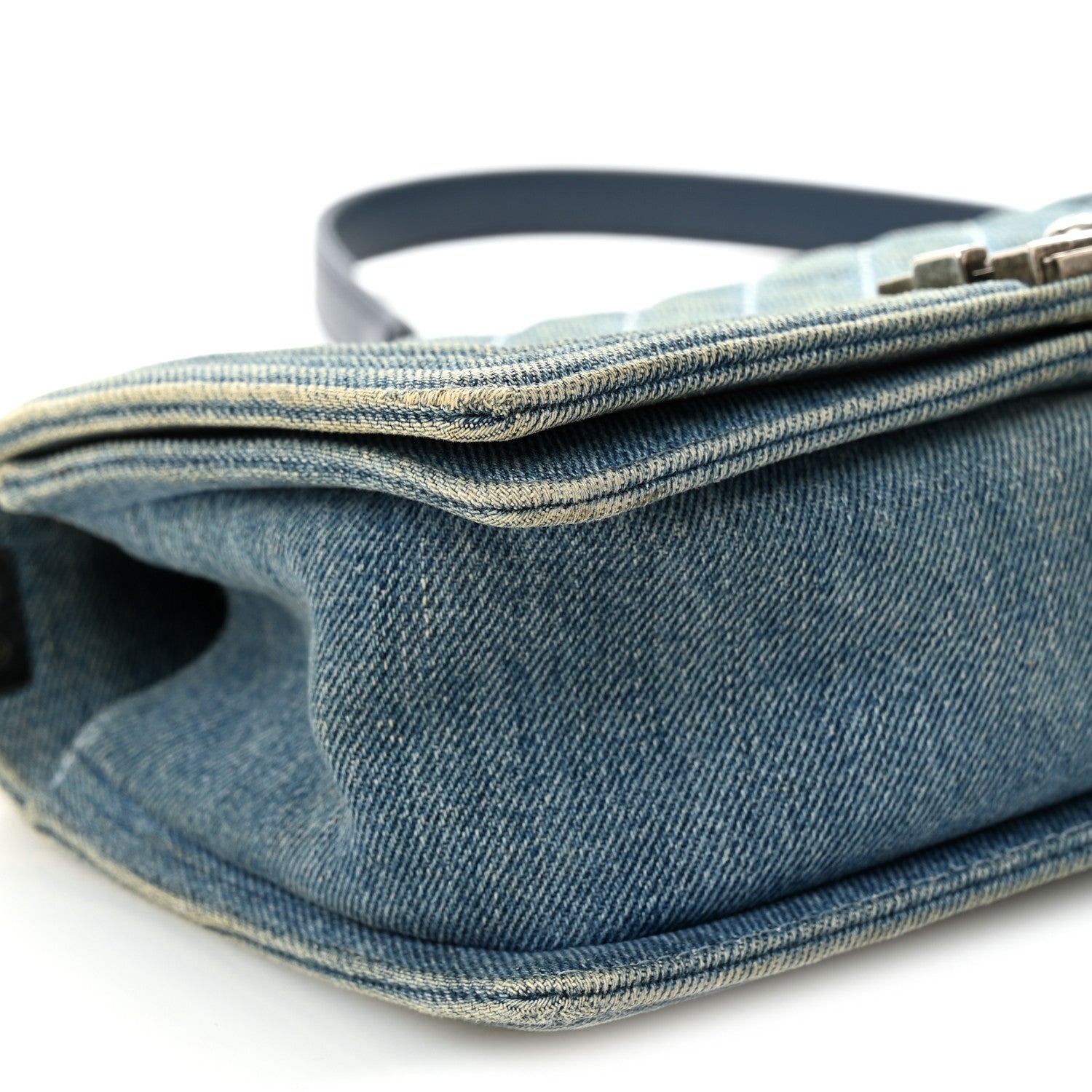 Chanel Denim Quilted Medium Boy Flap Blue 9 of 11