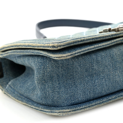 Chanel Denim Quilted Medium Boy Flap Blue 9 of 11
