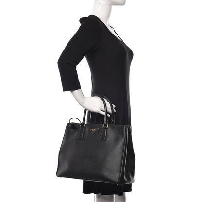 Prada Saffiano Large Galleria Double Zip Tote Black 2 of 20