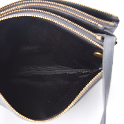 Celine Lambskin Large Trio Crossbody Bag Storm 7 of 12