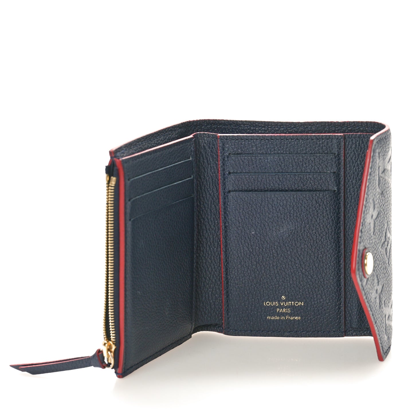 Empreinte Victorine Wallet Marine Rouge