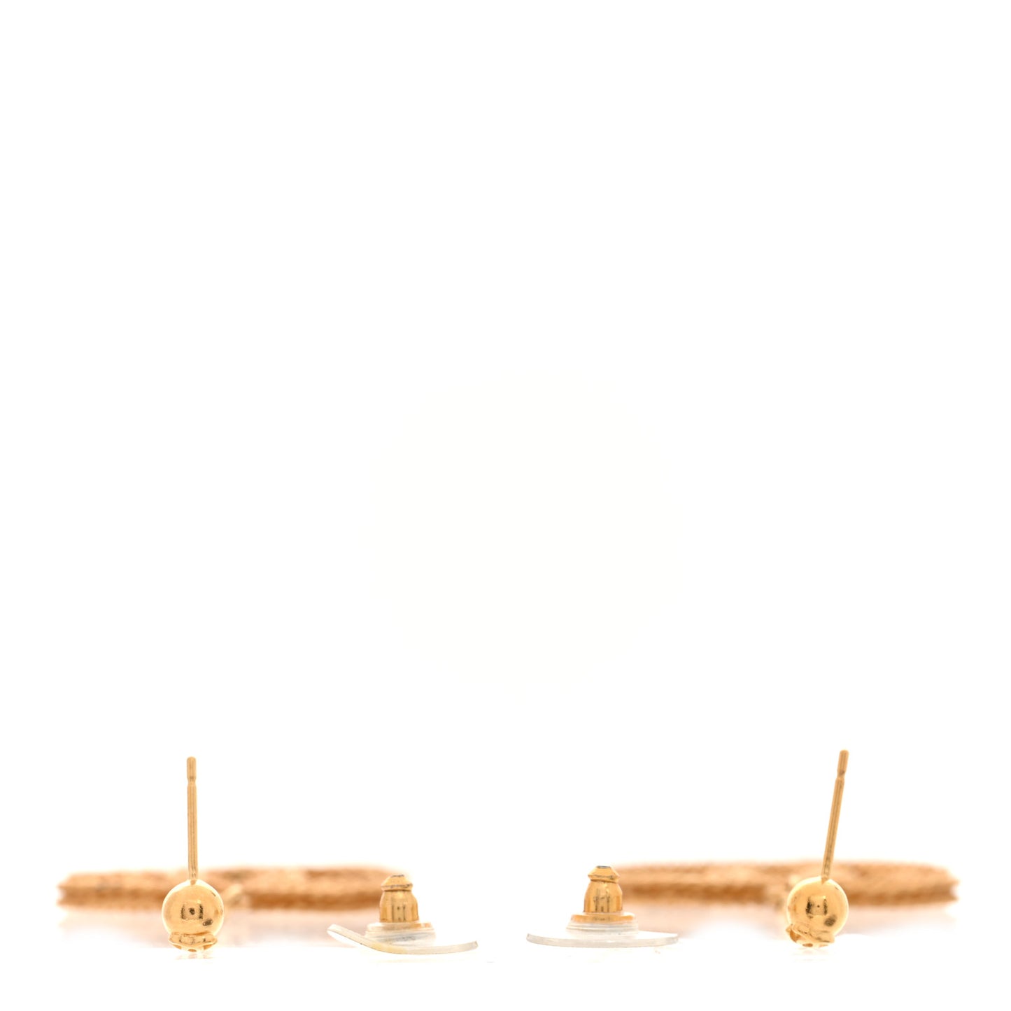 CC Drop Earrings Matte Gold